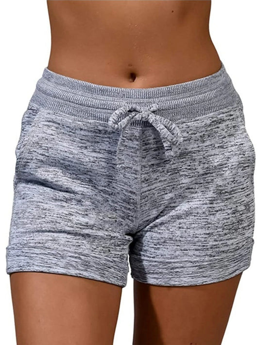 Elastic Waist Polyester Shorts