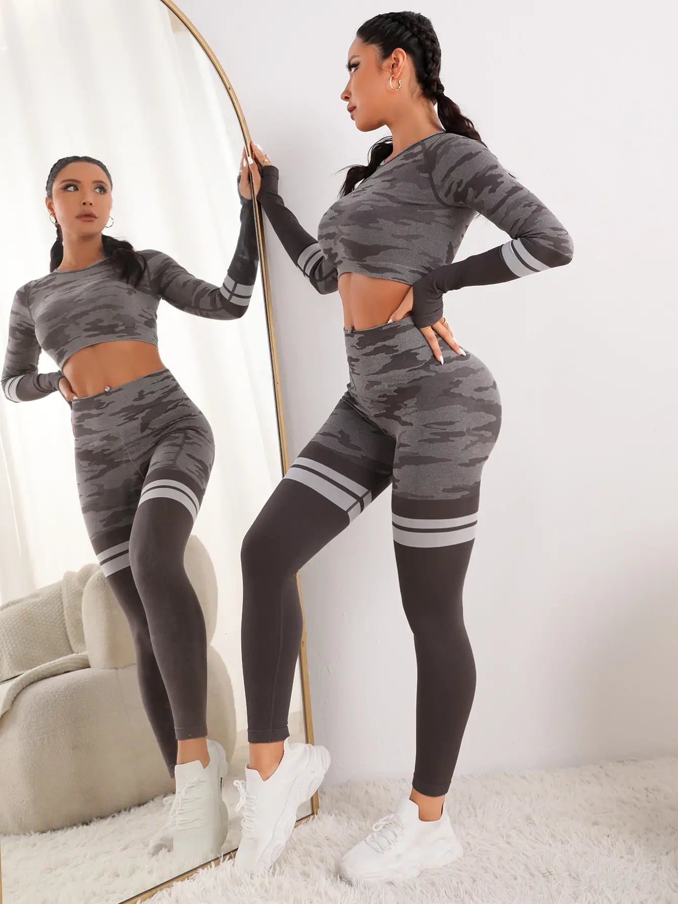 Seamless Long Sleeve Yoga Set