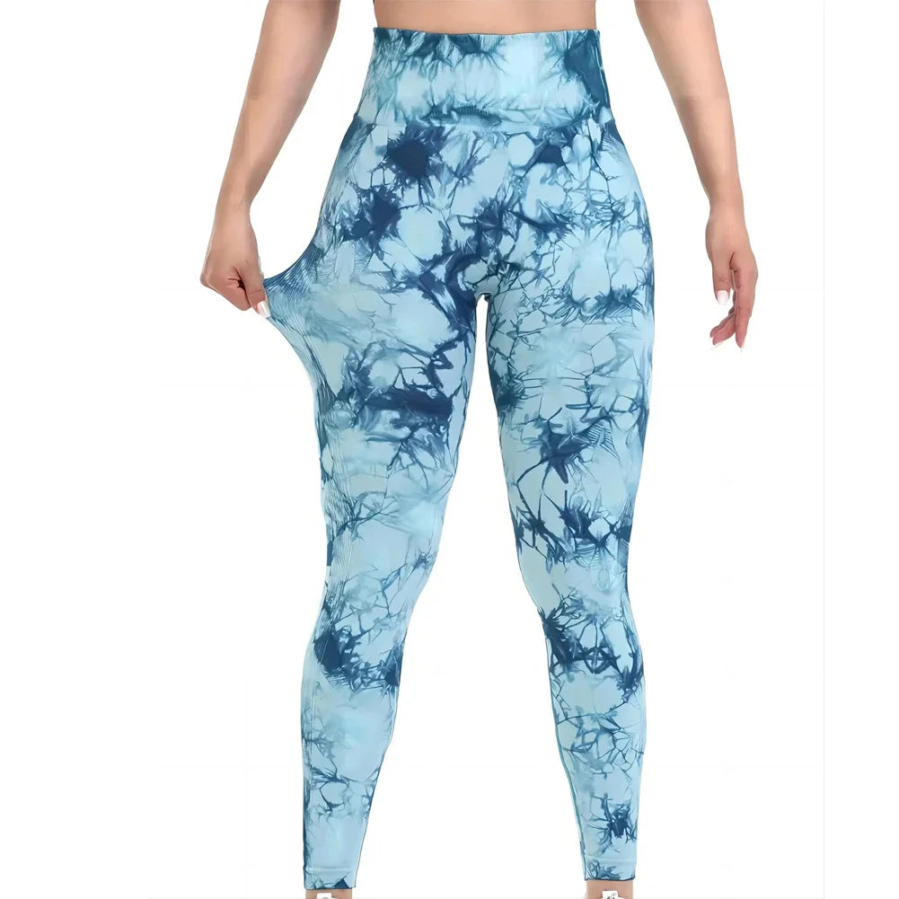 Seamless Tie-Dye High-Waist Leggings