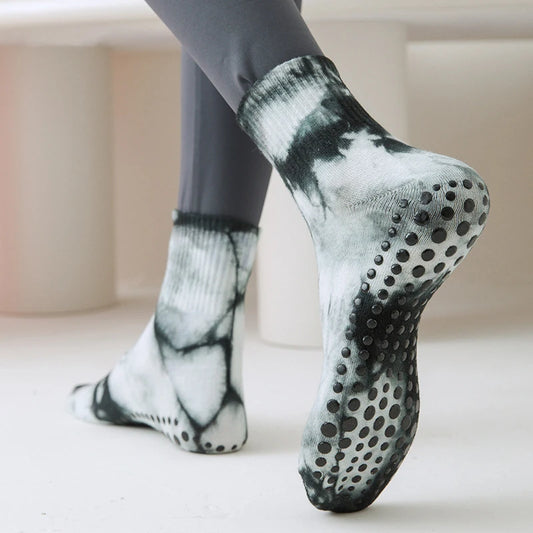 Tie-Dyed Non-Slip Yoga Socks