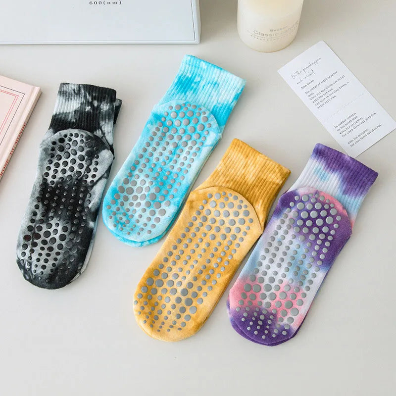 Tie-Dyed Non-Slip Yoga Socks